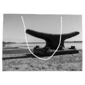 photo thème marin, noir et blanc ラージペーパーバッグ (裏面)