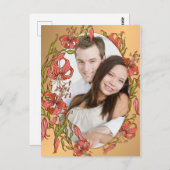 Photo Tiger Lilies日付の保存 ポストカード (正面/裏面)