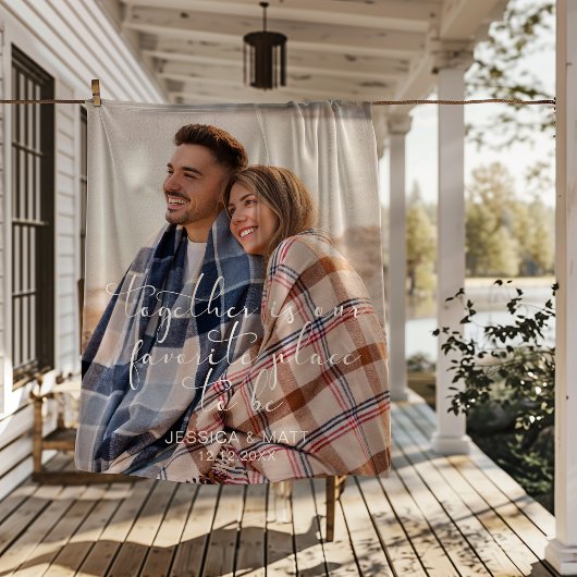 Photo Together is our Favorite Place to Be シェルパブランケット