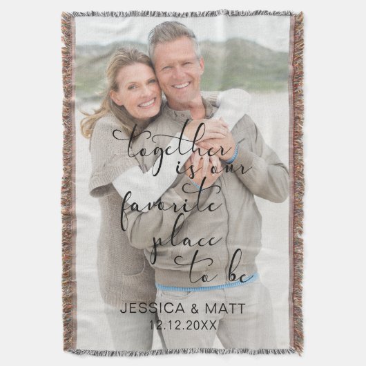 Photo Together is our Favorite Place to Be スローブランケット (正面縦)