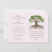 Photo Tree Deep Roots Pink Celebration of LIfe 招待状 (正面)