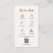 Photo Tumbler Care Card Thank You Insert QR Code 名刺 (裏面)
