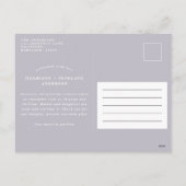Photo Twinモダンの印刷誕生 シーズンポストカード (裏面)