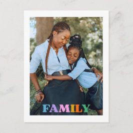 Photo typography family modern simple ポストカード