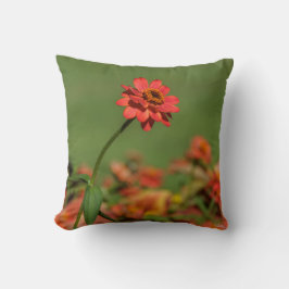 photo une fleur rouge. クッション
