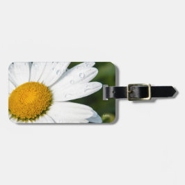 photo, une margueritte, font vert ラゲッジタグ