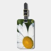 photo, une margueritte, font vert ラゲッジタグ (正面縦)