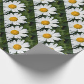 photo, une margueritte, font vert ラッピングペーパー (角)