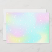 Photo Unicorn 6th Birthday – Rainbow Girl party 招待状 (裏面)