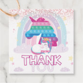 Photo Unicorn Itポップ・アートの誕生日ありがとう フェイバータグ (正面)