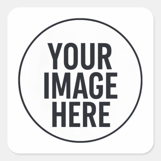 Photo Upload Sticker | Waterproof Square Lable スクエアシール (正面)
