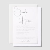 Photo Vellum Overlay結婚式招待状, Vellum ベラム紙招待状 (オフセット)