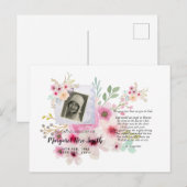 PHOTO Verse Flowers付きメモリアルポストカード ポストカード (正面/裏面)