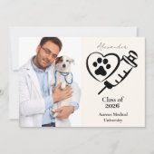 Photo Veterinary Medicine Paw Graduation Party 案内状 (正面)
