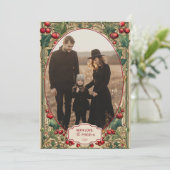Photo Victorian Holly & Berry Christmas シーズンカード (スタンド正面)