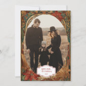 Photo Victorian Poinsettia Christmas シーズンカード (正面)