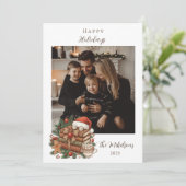 Photo Vintage Book Lover Christmas シーズンカード (スタンド正面)