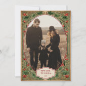 Photo Vintage Botanical Holiday シーズンカード (正面)