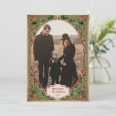 Photo Vintage Botanical Holiday シーズンカード (スタンド正面)