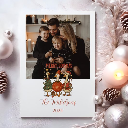 Photo Vintage Goose Christmas シーズンカード