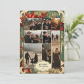 Photo Vintage Poinsettia Christmas シーズンカード (スタンド正面)