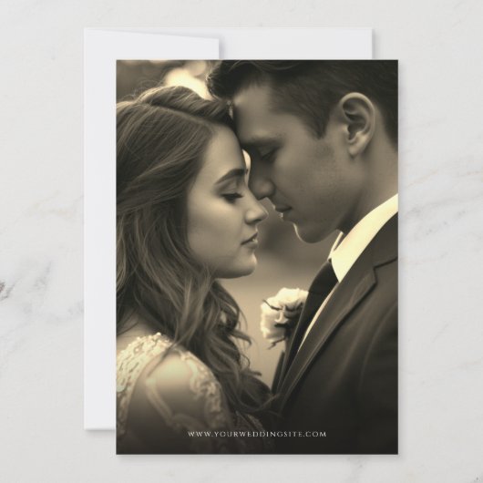 Photo Vintage Wedding Invitation 招待状 (裏面)