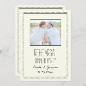 Photo Vintage Weding Rehersal Dinerパーティー 招待状 (正面/裏面)