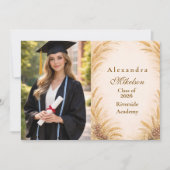 Photo Vintage Wheat Field Graduation Party 案内状 (正面)