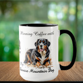  Photo Watercolor Bernese Mountain Dog Personalize マグカップ