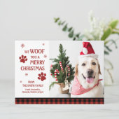 Photo We Woof you a Merry Christmas Holiday Card シーズンカード (スタンド正面)