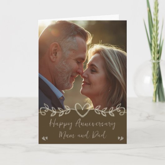 Photo Wedding Anniversary Card カード (正面)