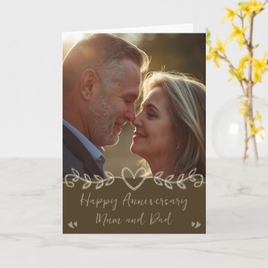 Photo Wedding Anniversary Card カード (黄色い花)