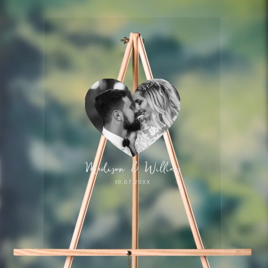 Photo Wedding Guest Signature Board Acrylic Sign アクリルサイン (ニュートラル)