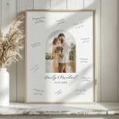 Photo Wedding Guest Signature Message Board ポスター