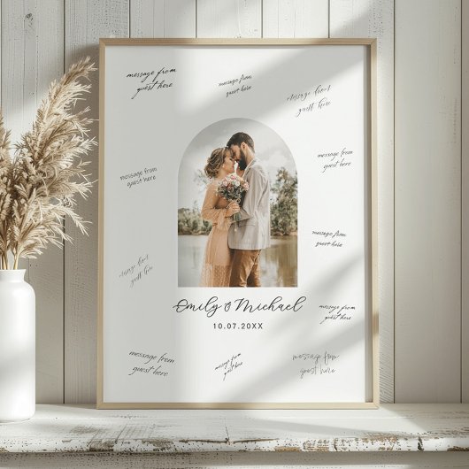 Photo Wedding Guest Signature Message Board ポスター