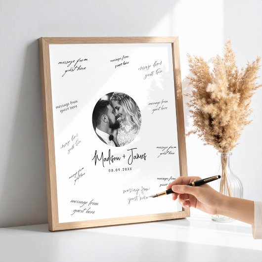 Photo Wedding Guestbook Signature Poster ポスター