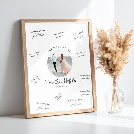 Photo Wedding Guestbook Signature Poster ポスター