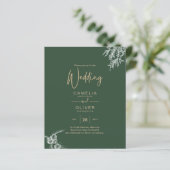PHOTO Wedding Invite Juniper Green モダン Budget (スタンド正面)