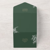 PHOTO Wedding Invite Juniper Green モダン Budget オールインワン招待状 (外側)