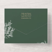 PHOTO Wedding Invite Juniper Green モダン Budget オールインワン招待状 (裏面)