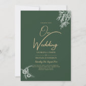 PHOTO Wedding Invite Juniper Green モダン Budget 招待状 (正面)