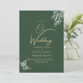 PHOTO Wedding Invite Juniper Green モダン Budget 招待状 (スタンド正面)