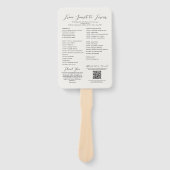 Photo Wedding Program Fan ハンドファン (正面)