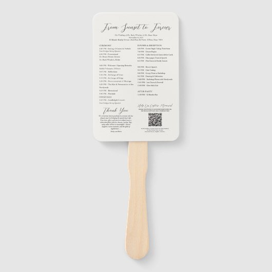 Photo Wedding Program Fan ハンドファン (正面)