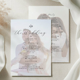 Photo Wedding Program with Monogram プログラム
