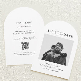 Photo Wedding Save the Date Curved 招待状