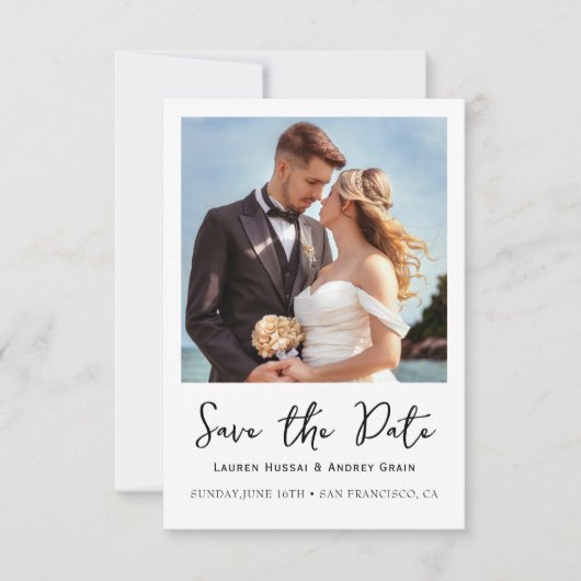Photo Wedding Save the Date Invitation セーブザデート (正面)