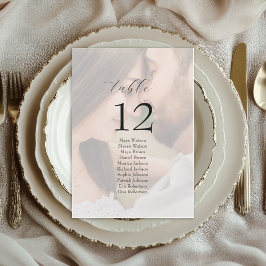 Photo Wedding Seating Chart Table Sign