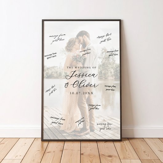 Photo Wedding Signature Guest Book Poster ポスター