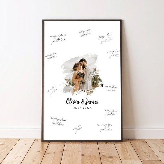 Photo Wedding Signature Guest Book Poster ポスター